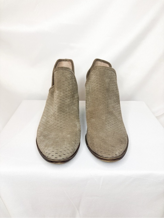 Lucky Brand Shoes - Lucky Brand Taupe Suede Slip-On Ankle Booties